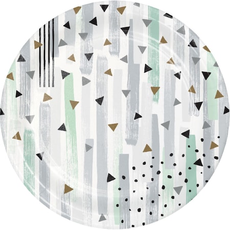 Creative Converting Minted Milestone Chocolate Chip Mint Dessert Plates, 96PK 372544